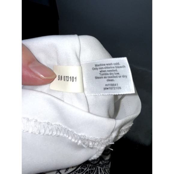 Lane Bryant Black‎ and White Pleated Paisley One Shoulder Maxi Dress SZ 22 - Picture 14 of 15